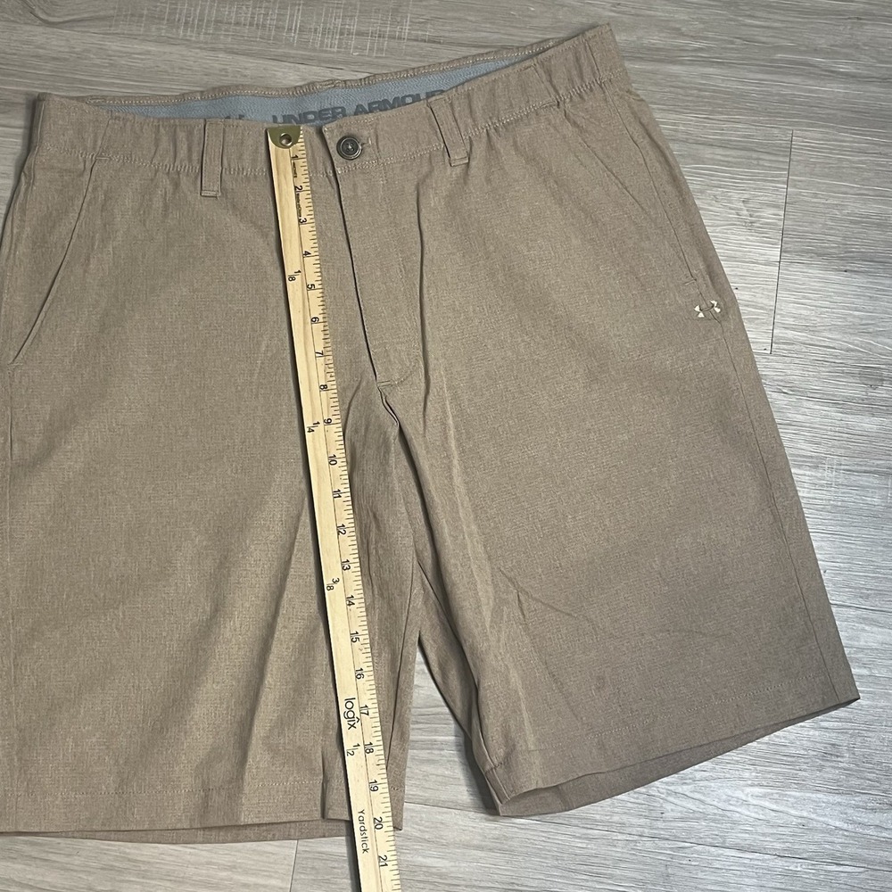 Under Armour UA Match Play Showdown Vented Golf Shorts Beige Mens 36 Performance - Picture 6 of 8